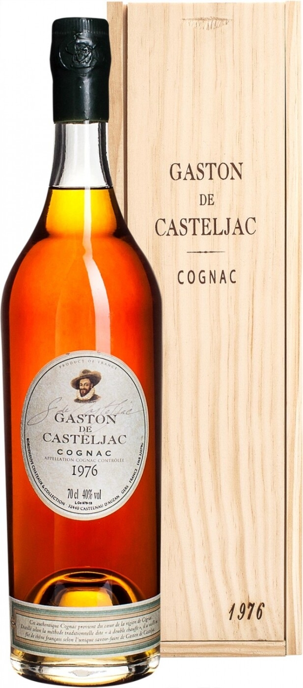 Коньяк Gaston de Casteljac, Cognac AOC, 1976, 0.7 л / Гастон де Кастельжак , 1976, 700 мл